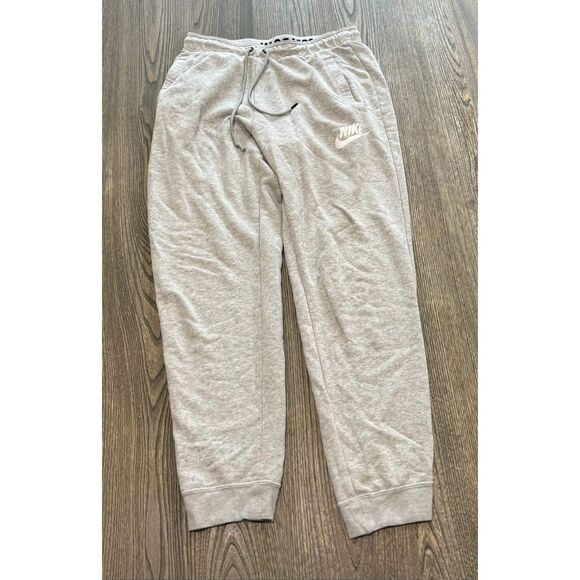 Nike Pants - Nike Womens Jogger Sweat Pants Drawcord Elastic Waist Cotton Blend Gray Size M